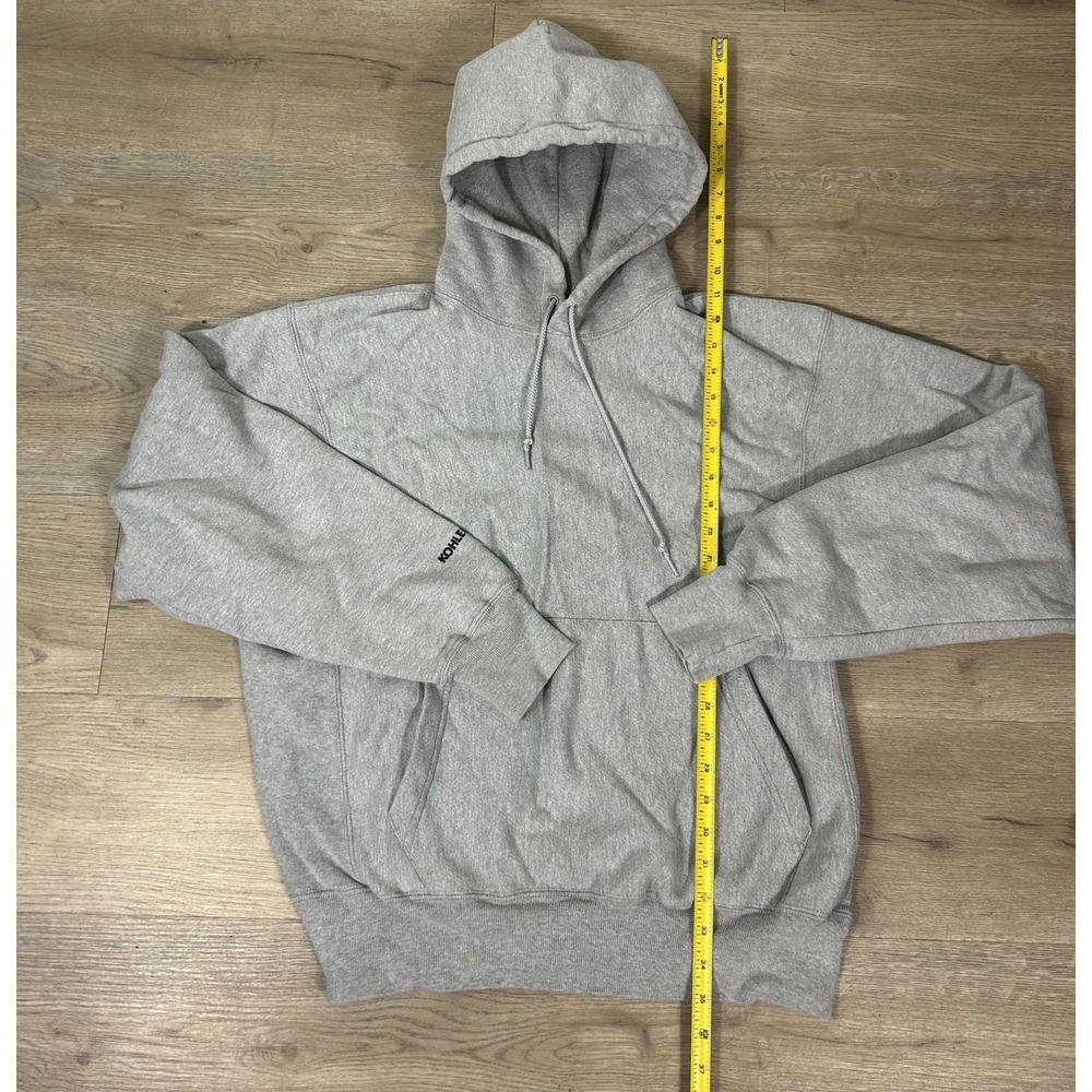 Champion VTG Gray Premium Reverse Weave Pullover Hoodie Mens Size M Kohler CRM